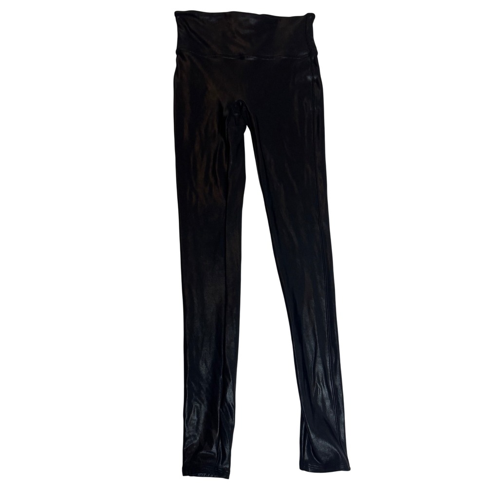 Spanx Faux Leather Leggings High Waisted‎ Black Womens Size S/P